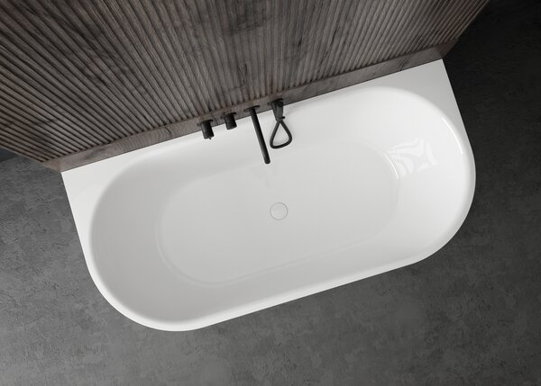Ksuro 03 cadă de perete 170x80 cm ovală alb 32004000