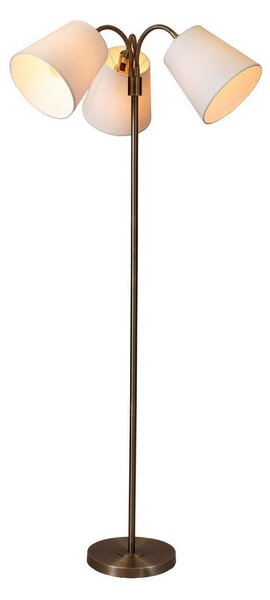 PR Home Lampadar Amy, auriu/alb, cu 3 becuri, înălțime 150 cm, E27, Alb, Camera de zi / sufragerie, Metal, Scandinavă