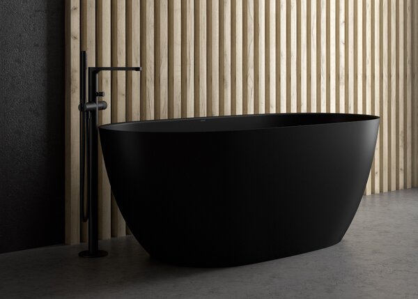 Ksuro 02 cadă freestanding 160x74 cm ovală negru 32003030