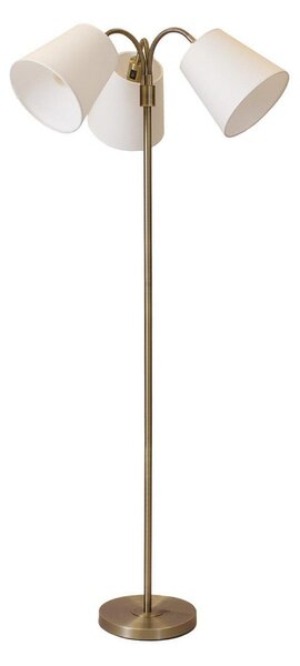 PR Home Lampadar Amy, auriu/alb, cu 3 becuri, înălțime 150 cm, E27, Alb, Camera de zi / sufragerie, Metal, Scandinavă