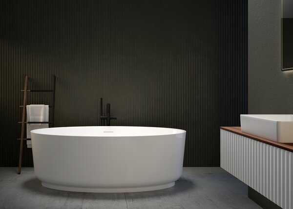 Ksuro 03 cadă freestanding 170x85 cm ovală alb 32006000