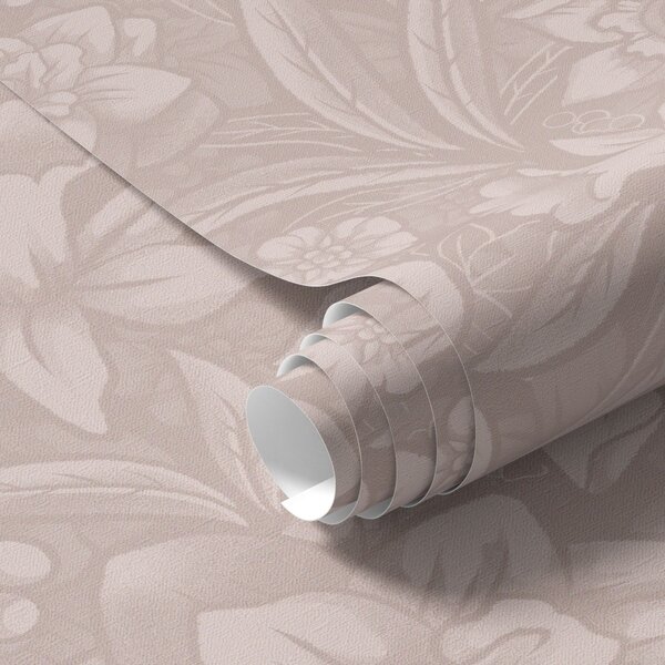 Tapet Design floral monocrom cu narcise pe un fundal crem, Tapet flori, a00294 : Uwalls.ro
