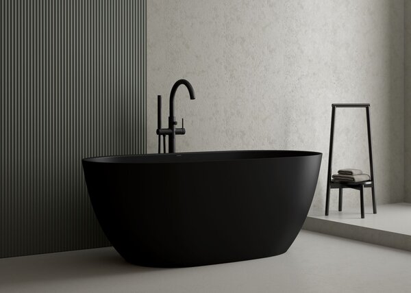 Ksuro 02 cadă freestanding 160x74 cm ovală negru 32003030