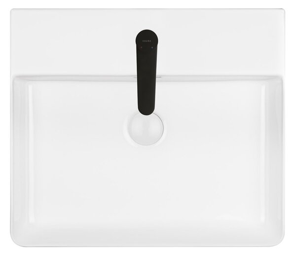 Ksuro 100 lavoar 50.5x43 cm dreptunghiular de blat alb luciu 21001000