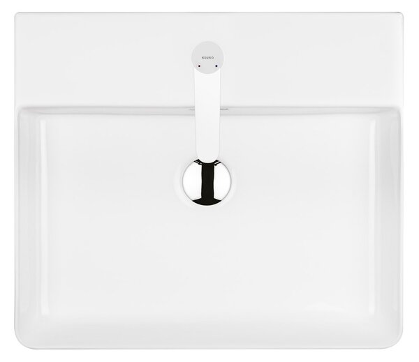Ksuro 100 lavoar 50.5x43 cm dreptunghiular de blat alb luciu 21001000