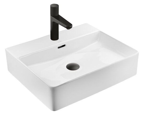 Ksuro 100 lavoar 50.5x43 cm dreptunghiular de blat alb luciu 21001000