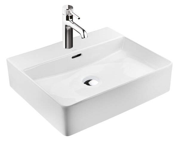 Ksuro 100 lavoar 50.5x43 cm dreptunghiular de blat alb luciu 21001000