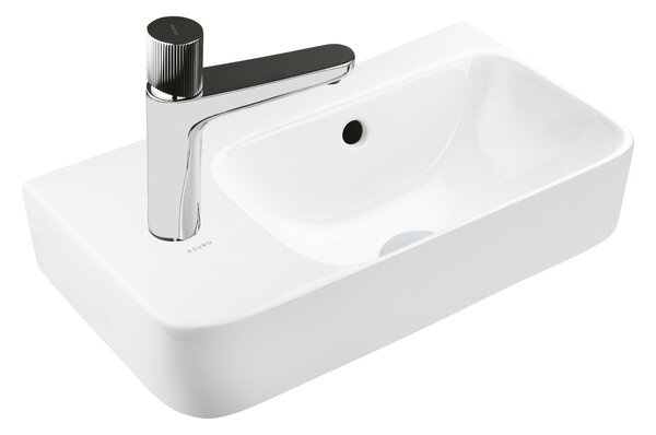 Ksuro 107 lavoar 45x26 cm dreptunghiular de blat alb luciu 21003000