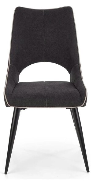 Scaun K369, gri inchis/negru, stofa clasica/otel, 48x58x92 cm