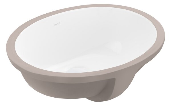 Ksuro 108 lavoar 38x30 cm ovale sub blat alb luciu 20013000