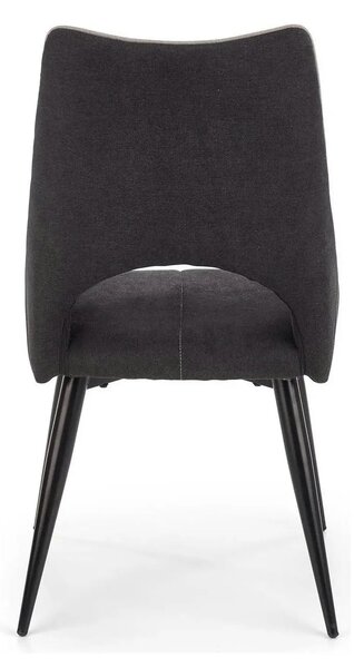 Scaun K369, gri inchis/negru, stofa clasica/otel, 48x58x92 cm