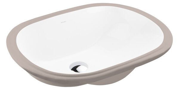 Ksuro 109 lavoar 49.5x35 cm ovale sub blat alb luciu 20014000