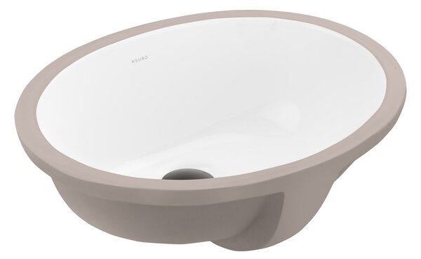 Ksuro 108 lavoar 38x30 cm ovale sub blat alb luciu 20013000