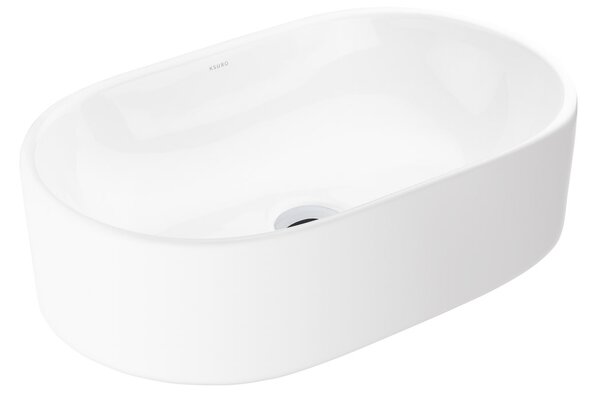 Ksuro 101 lavoar 51.5x32.5 cm ovale de blat alb luciu 20005000