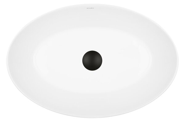 Ksuro 104 lavoar 52x34.5 cm ovale de blat alb luciu 20010000