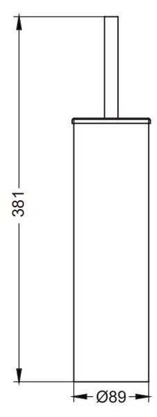 Stella Classic perie de toaletă stativ alb 07.436-W
