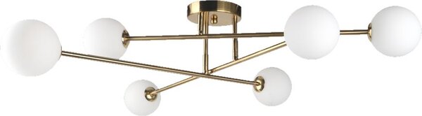 Light Prestige Dorado lampă de tavan 6x28 W alb-auriu LP-002/6C