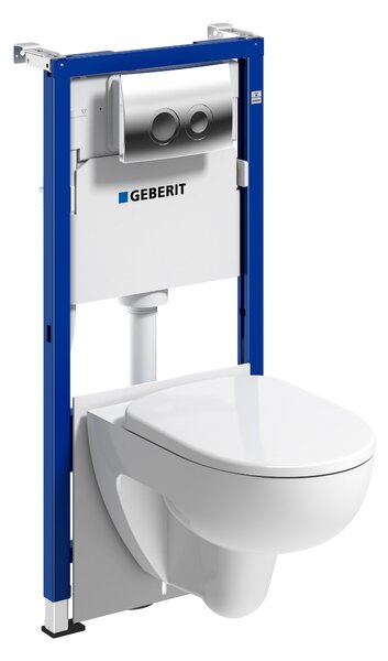 Geberit Duofix set cadru și vas wc, capac+ buton de spălare 118.341.21.2