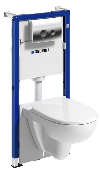 Geberit Duofix set cadru și vas wc, capac+ buton de spălare 118.339.21.2