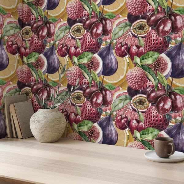 Tapet Fructe tropicale suculente, Tapet Mâncare și băuturi, a00416 : Uwalls.ro