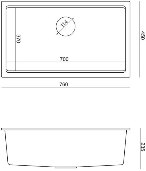 Quadron Logan chiuveta graniteq 76x45 cm bej HQD7644U4_PVDG1_U