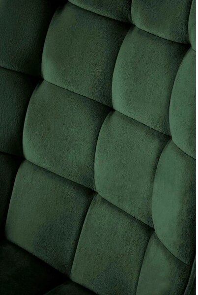 Scaun K580, verde inchis - HLR 57, stofa catifelata/otel, 51x61x85 cm