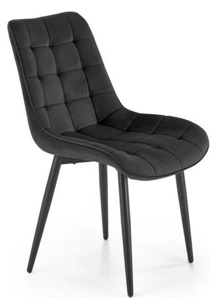 Scaun K580, negru - HLR 66, stofa catifelata/otel, 51x61x85 cm