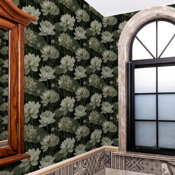Tapet Lotus, Tapet flori, a00420v2 : Uwalls.ro