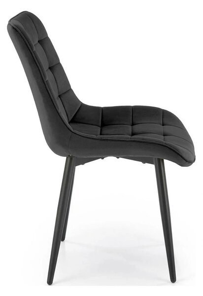 Scaun K580, negru - HLR 66, stofa catifelata/otel, 51x61x85 cm