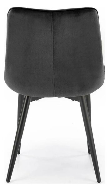 Scaun K580, negru - HLR 66, stofa catifelata/otel, 51x61x85 cm