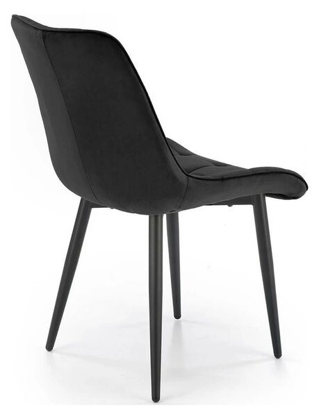 Scaun K580, negru - HLR 66, stofa catifelata/otel, 51x61x85 cm