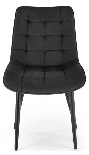 Scaun K580, negru - HLR 66, stofa catifelata/otel, 51x61x85 cm
