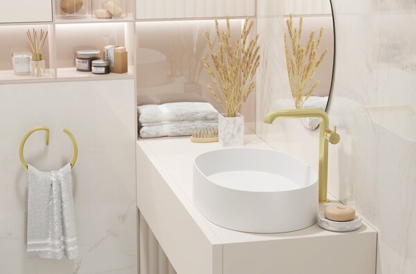 Deante Silia lavoar 55x35 cm ovale de blat alb mat CQS_AU6S