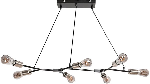 Rabalux Branwen lampă suspendată mai mult de 6x25 W negru-crom 72027