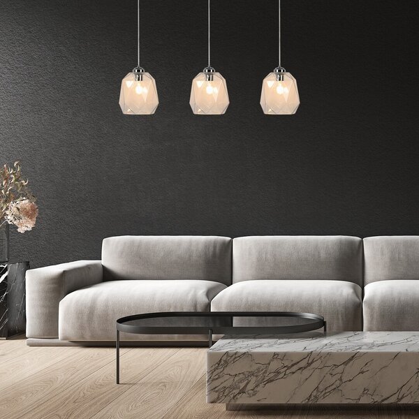 Rabalux Shivani lampă suspendată 1x40 W crom-transparent 72012