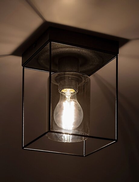 Rabalux Chadwick lampă de tavan 1x25 W negru-fumuriu 71031