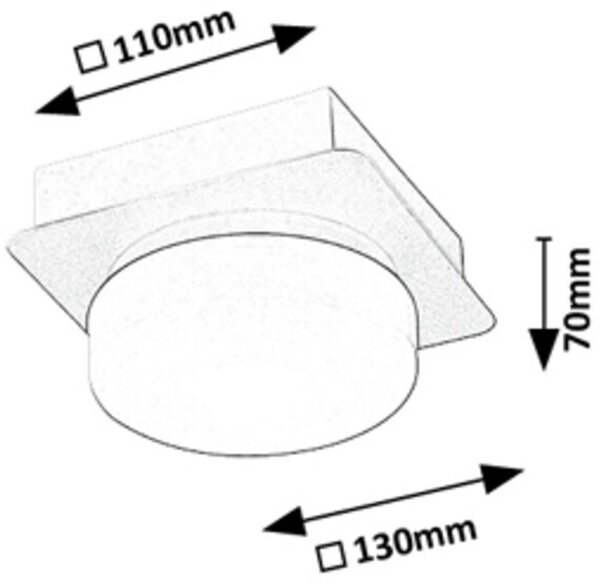 Rabalux Attichus lampă de tavan 1x5 W alb-negru 75001