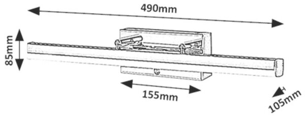 Rabalux Turgon lampă de perete 1x13 W alb-crom 75016