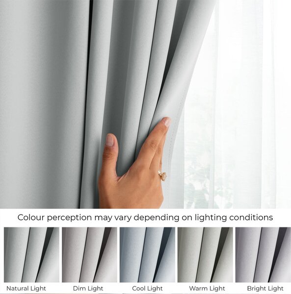 Draperie gri deschis dimout (semi-opacă) 140x270 cm Kierra – Restilo