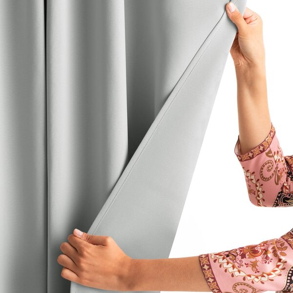 Draperie gri deschis dimout (semi-opacă) 140x270 cm Kierra – Restilo