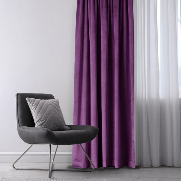 Draperie mov dimout (semi-opacă) din catifea 140x270 cm Eyelets – Restilo