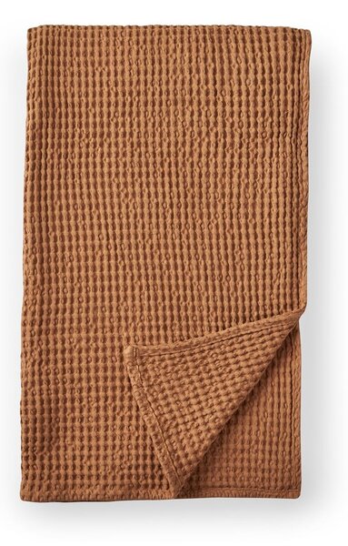Pătură maro din bumbac 150x200 cm Jaipur Chunky Waffle – Pineapple Elephant