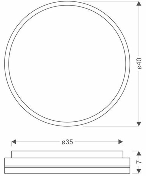 Candellux Montana plafon 1x24 W alb-auriu 14-11312
