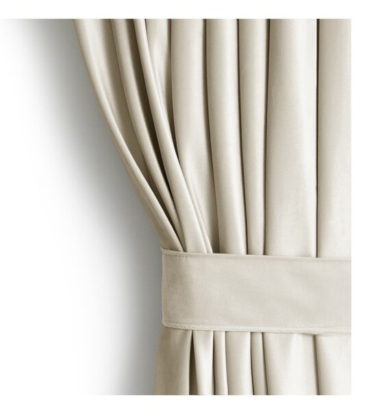 Draperie bej dimout (semi-opacă) din catifea 140x270 cm Pleat – Restilo