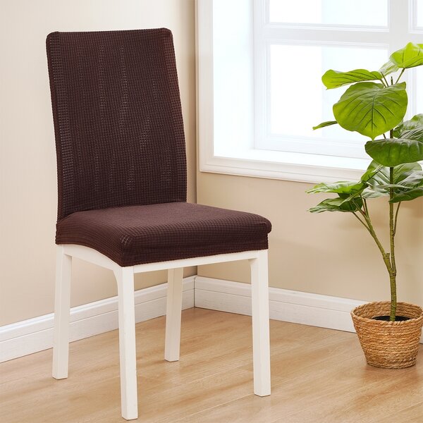 Husă scaun multielastică și impermeabilă 4Home Magic clean maro închis, 45 - 50 cm, set 2 buc