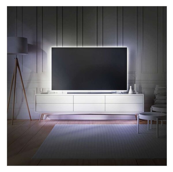 Bandă luminoasă LED WM501 pentru TV cu USB, 100 cm, alb