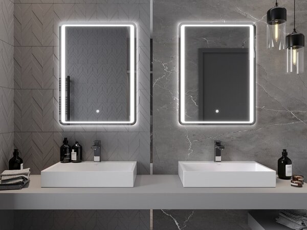 Mexen Zusa oglindă iluminată de baie 60 x 80 cm, LED 6000K, anti aburire - 9808-060-080-611-00