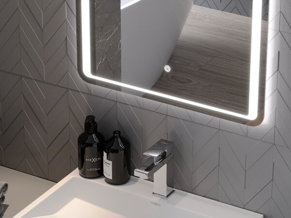 Mexen Zusa oglindă iluminată de baie 60 x 80 cm, LED 6000K, anti aburire - 9808-060-080-611-00
