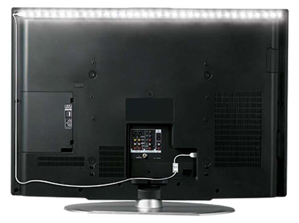 Bandă luminoasă LED WM501 pentru TV cu USB, 100 cm, alb