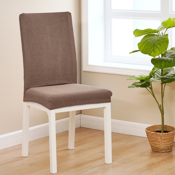 Husă scaun multielastică impermeabilă 4Home Magic clean maro, 45 - 50 cm, set 2 buc
